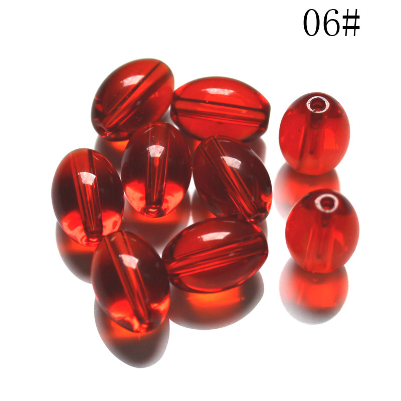 Crystal loose beads oval beads diy bracelet with beads handmade beaded woven material bracelet accessories