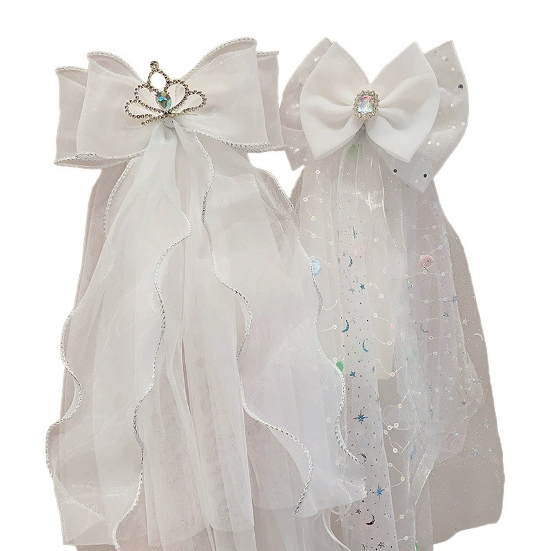 Children's hairpins with bow, small princess costume, hairgrip, hair accessory, Birthday gift