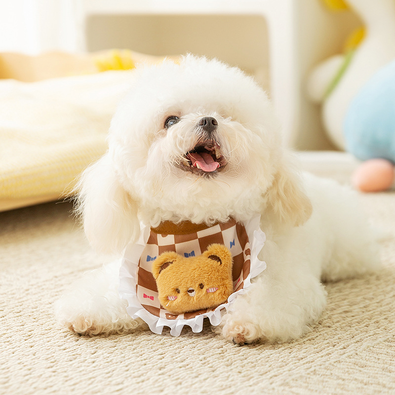 Red en línea lindos animales pequeños toallas de saliva perros gatos perros pequeños y medianos collar bufandas triangulares collar de perros mascotas