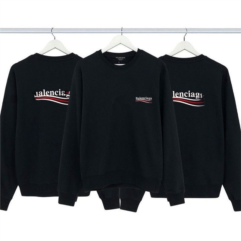 Cross-Border High Version Paris Classic Cola Wave Print B Brand Loose Casual Wear Men's and Women's Round Neck Sweatshirt Cross-Border High Version Paris Classic Cola Wave Print B Brand Loose Casual Wear Men's and Women's Round Neck Sweatshirt