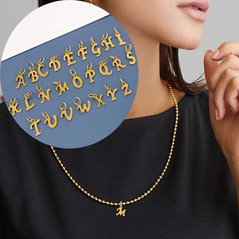 2g Weight Pendant, Chain Jewelry Making Type DIY Jewelry Accessories Classification 1 Piece Quantity 304 Stainless Steel Material Letter Pattern Plating Design Simple Style, Classic Style Style 1 Piece 304 Stainless Steel Letter Pendant Chain 无