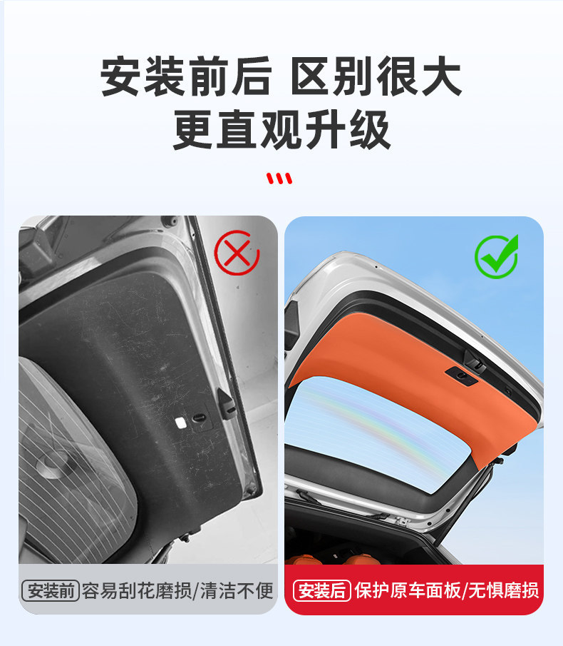 Ideal I6I8L6L7L8L9 Tailgate Anti-Kick Pad Trunk Protection Sticker Essential Car Interior Decoration Accessories
