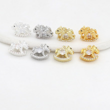 ��ɫ�18k���΢��ʯ��Ф�R���������diy�ֹ��Ʒ���D177