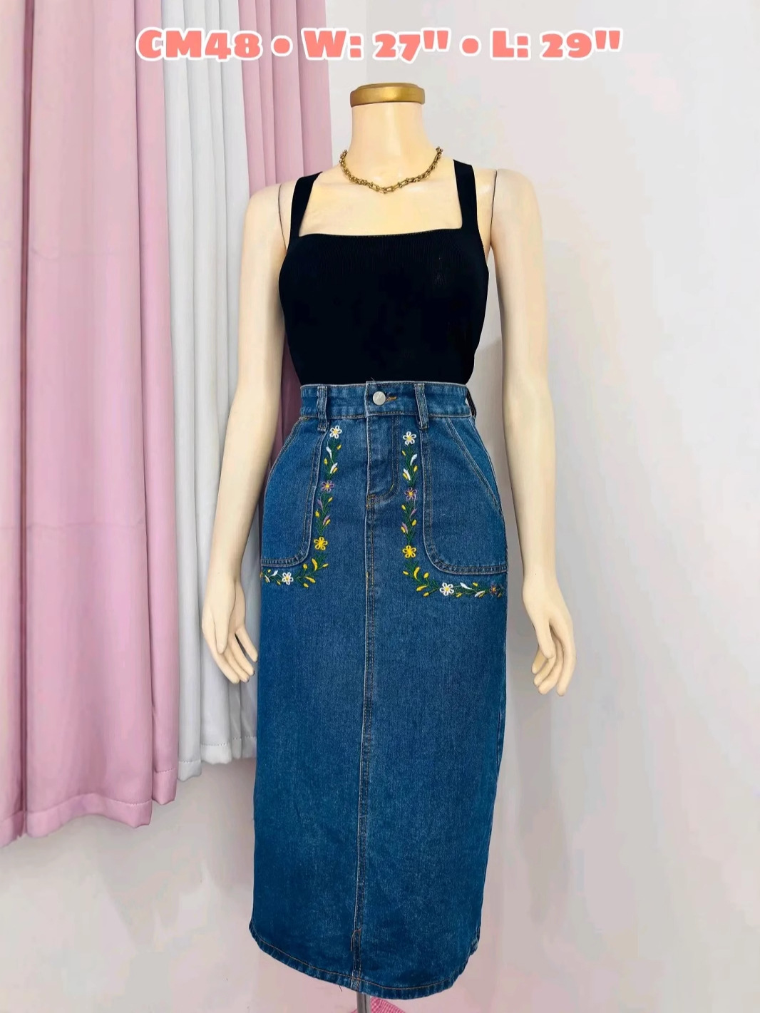 Cargo skirt denim pants wholesale ok ok image 3