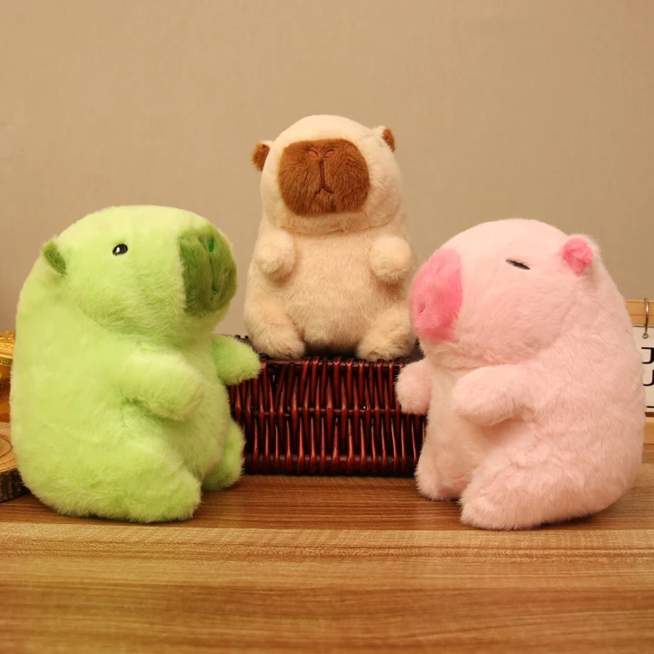 Capibara desnuda y colorida