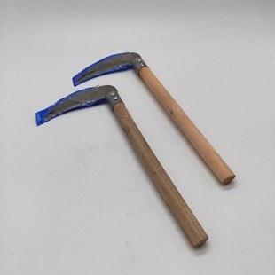 Wooden handle agricultural mowing wheat crescent straight sickle straight sickle 2 yuan store supply wholesale
