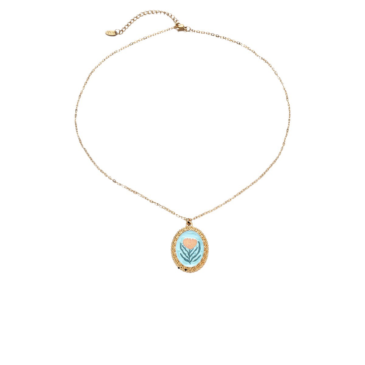 Collar de acero inoxidable de lujo ligero de alto nivel clásico retro flores colgante de mariposa ventas transfronterizas calientes