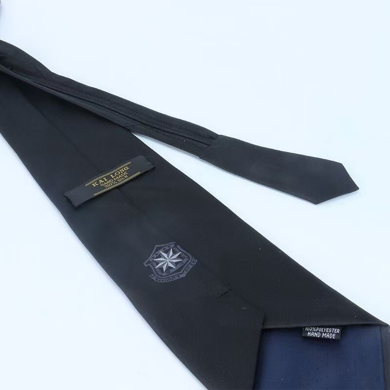 Shanghai Security New Style Tie Men's and Women's Tie Shanghai Bank Security Property Management School Tie Spring