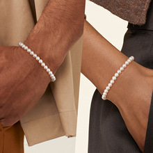 KRKC 2022年新款4mm贝壳珍珠手链ins小众设计女高级感轻奢首饰品