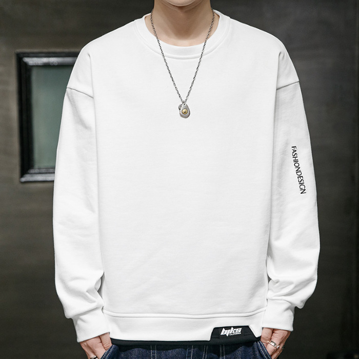 Võlts kahe kapuutsiga pluss-suuruses pikkade varrukatega meeste kevad- ja sügiskollektsiooni 2024 uue rõivabaasiga T-särk_voghion.com