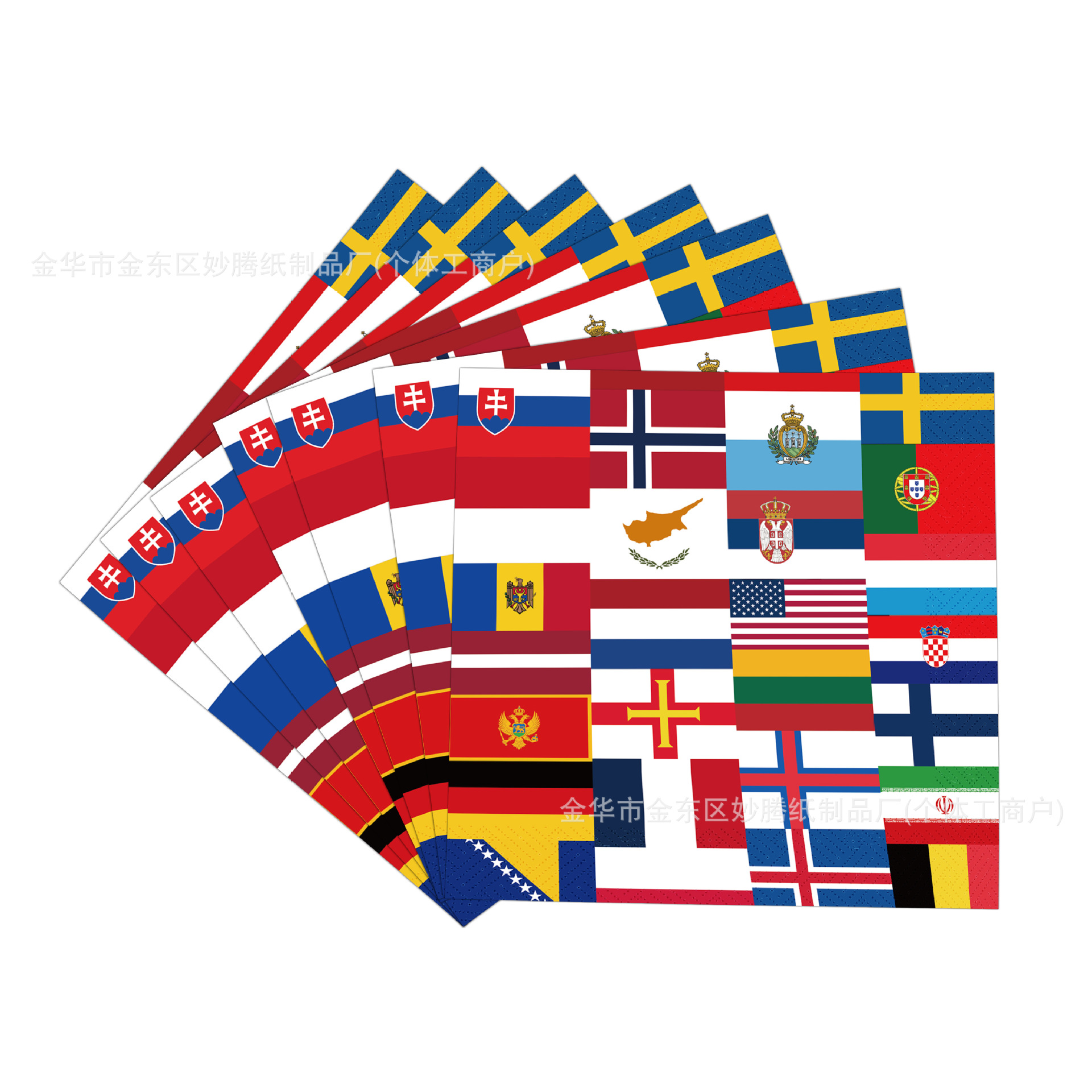 Nuevo cross-border bandeja del mundo tema de la mesa de fiesta familiar tazas de papel toallas de papel conjunto de bandeja de papel desechable