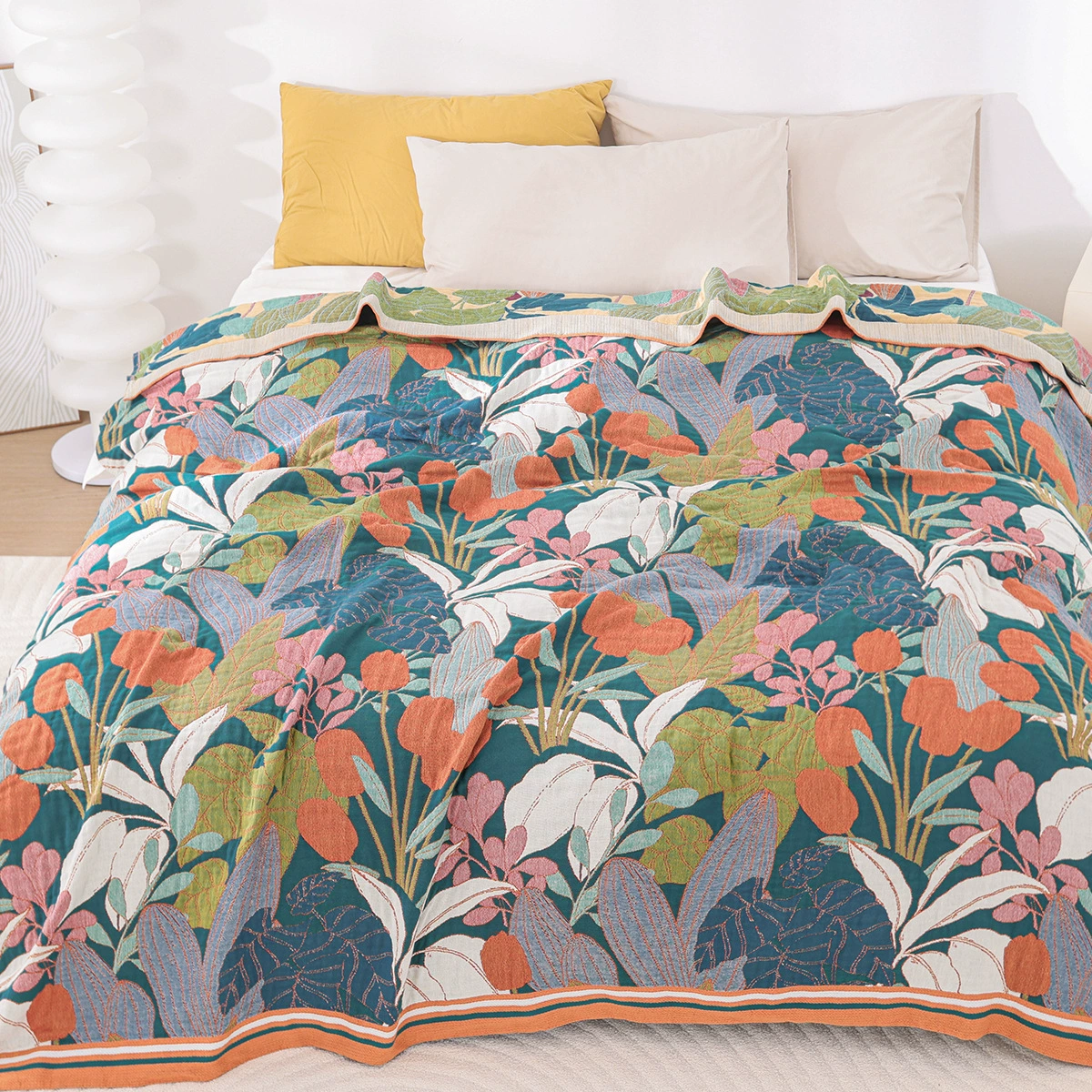 Новый высококачественный утолщенный хлопчатобумажный марлевый полотенце одеяло одеяло сиесты многофункциональное марлевое одеяло