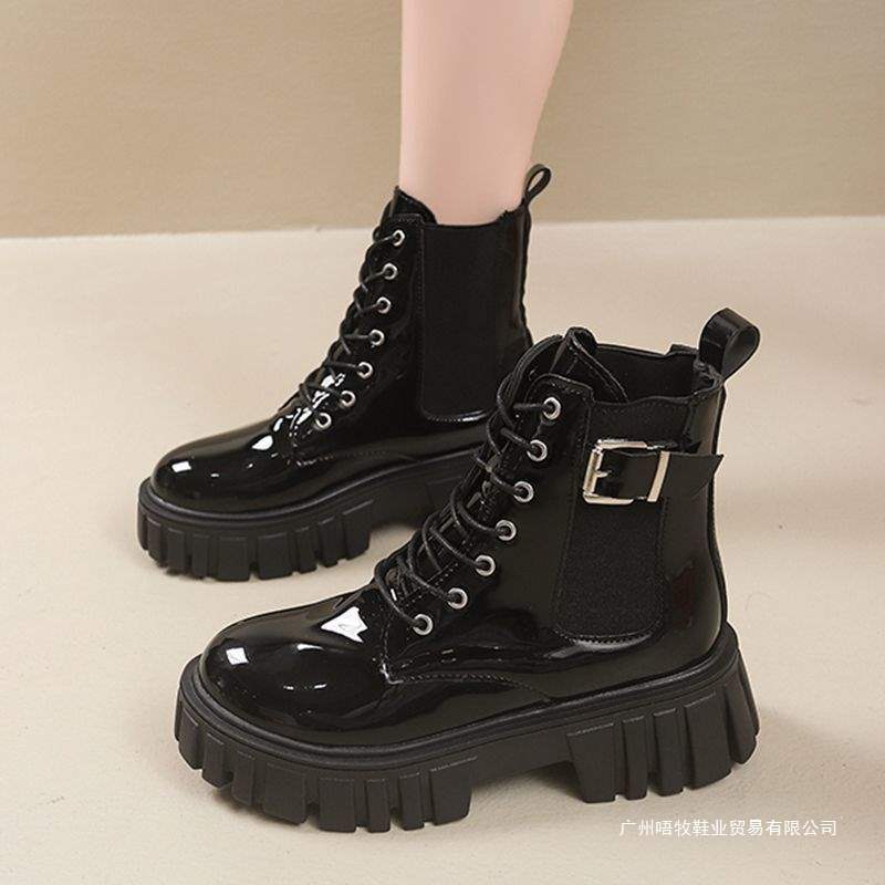 Slim Martin Boots for Women 2025 Autumn and Winter New British Fashion Versatile Thick-Soled Casual Motorcycle Short Boots