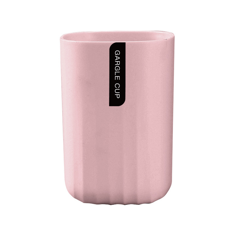 Sencillo Estilo nórdico cepillo de dientes taza baño color sólido onda patrón plástico cepillo de dientes almacenamiento taza de lavado simple enjuague bucal taza