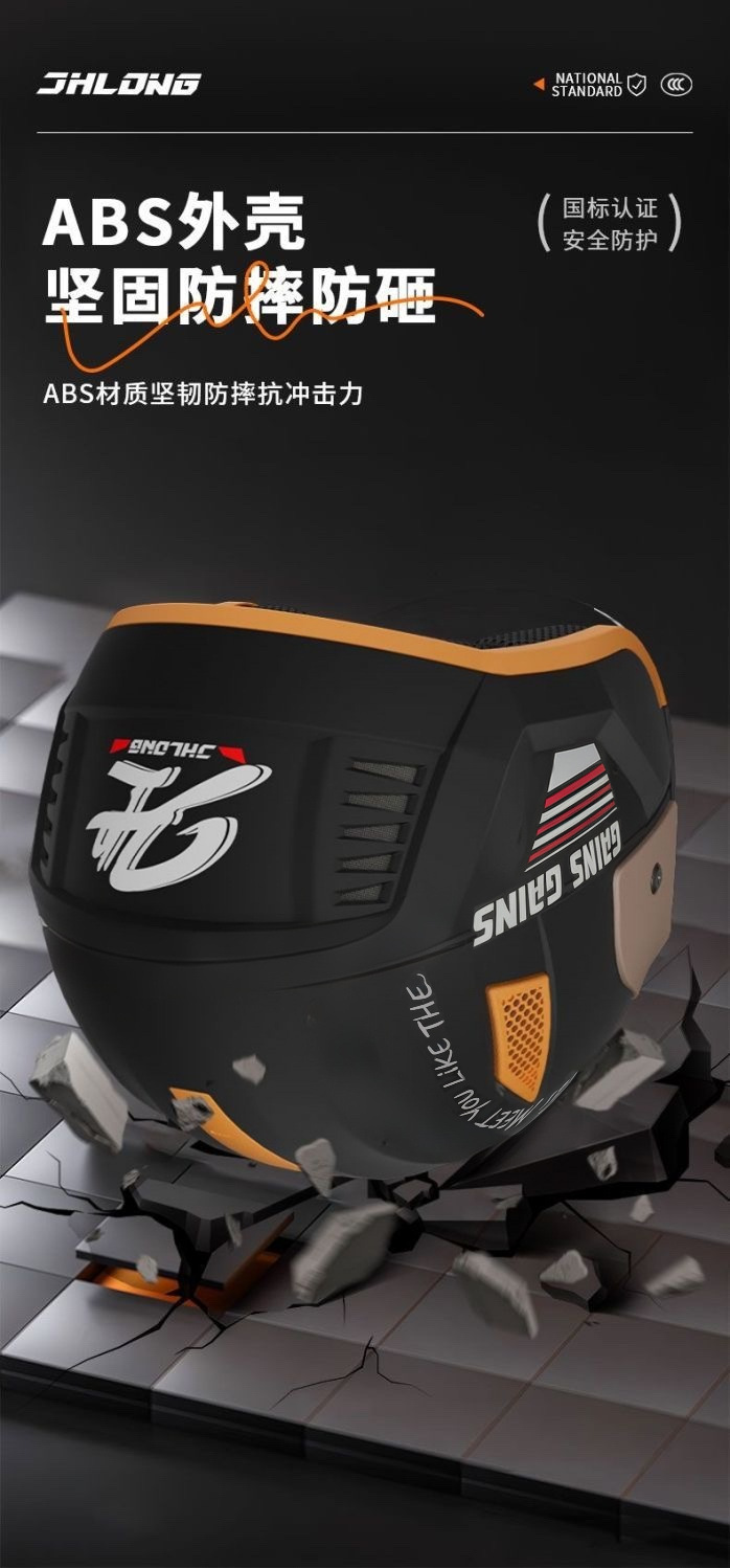 3C certified high-end silver-plated lens Class A hidden helmet for electric scooters and motorcycles, rainproof, unisex