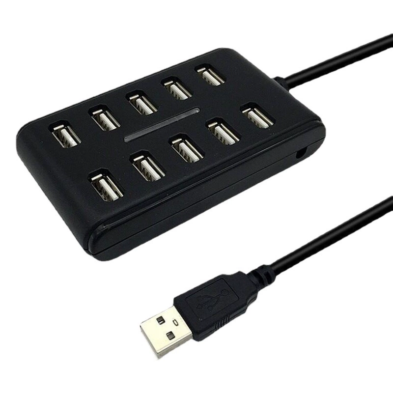 USB2.0HUB док-станция Компьютер десять концентраторов разветвитель двухрядный десять USB2.0HUB с переключателем