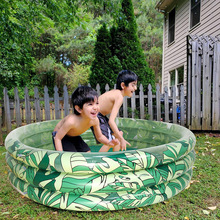批发现货充气树叶水池婴幼儿童戏水池海洋球池加厚泡泡底游泳池