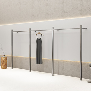 Light Luxury Women's Clothing Store Floor-standing Wall-mounted Display Shelf Wall-mounted Special Stainless Steel Wedding Clothes Hanger