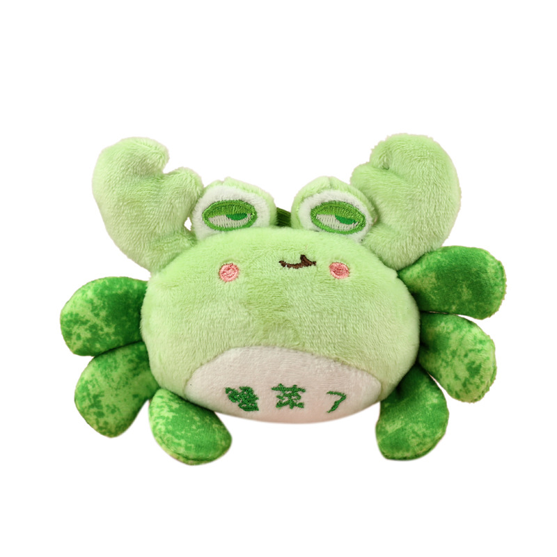 Internet celebridad cangrejo lindo colgante de peluche de juguete muñeca cangrejo peludo bolsa colgante llavero muñeca image 6