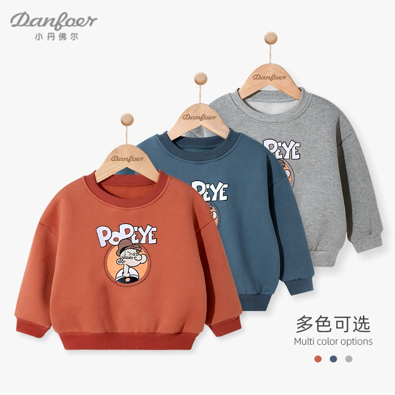 Детское тёплое толстовка с начесом, пуховик на прогулку, oversize