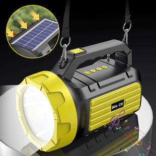 (Wholesale), travel wireless universal handheld flashlight solar-powered, speakers, bluetooth