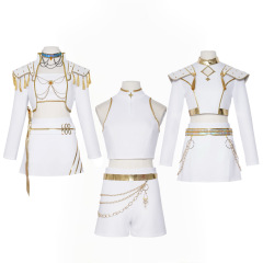 kpop猎魔女团cos服鲁米佐依米拉cosplay白色演出服动漫二次元服装