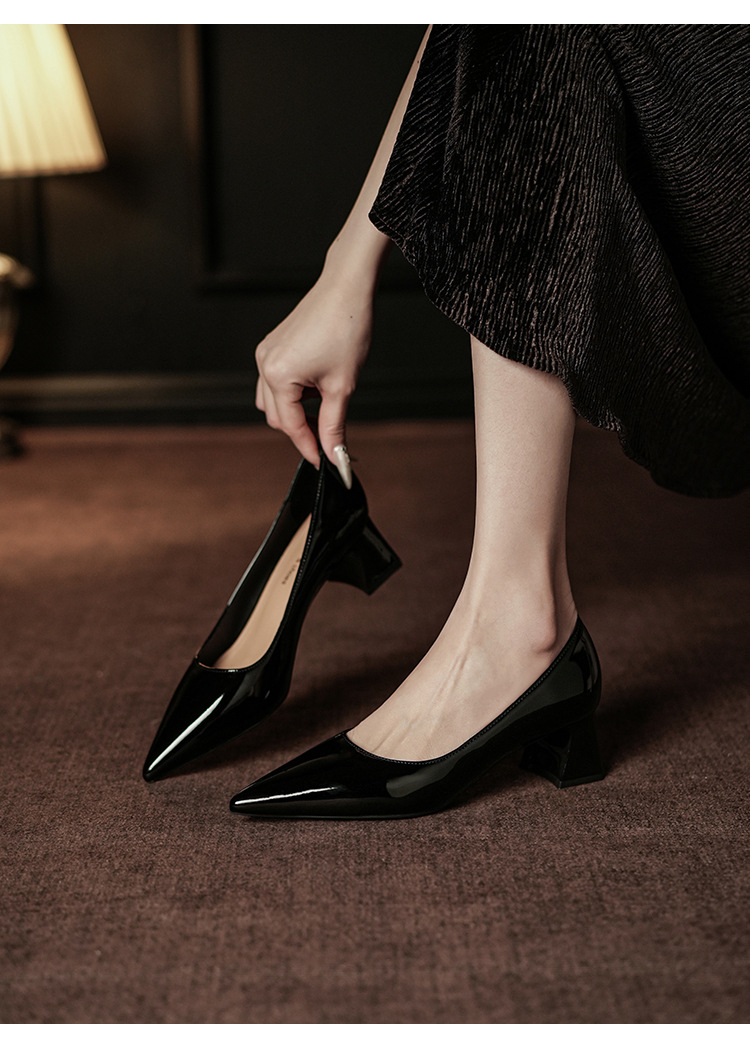 5001B Elegante High Heels für den Berufsalltag, weiche Sohle, Lederschuhe, Blockabsatz, für Damen_voghion.com