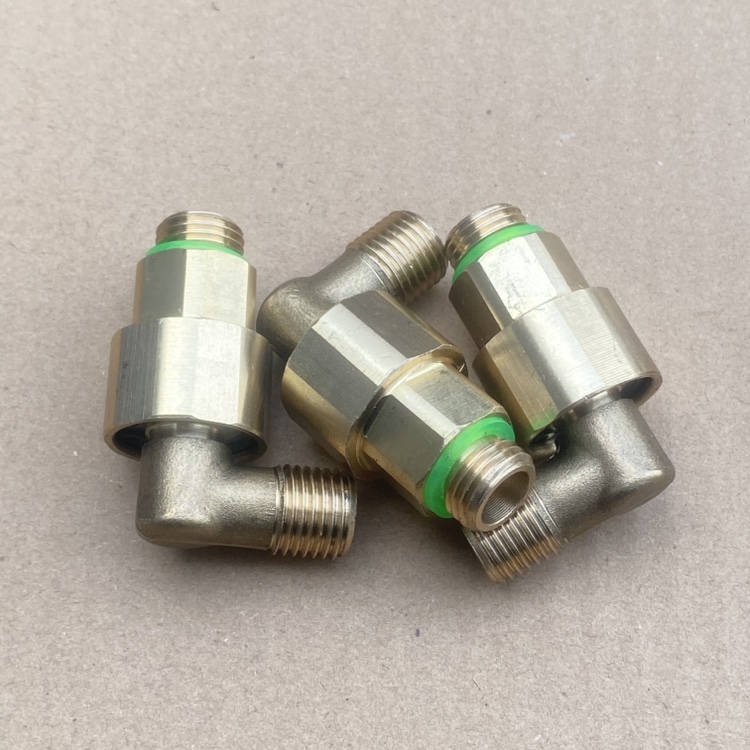 农用打药绕管架直角活接喷雾器双轴承全铜外丝14接口活动接头