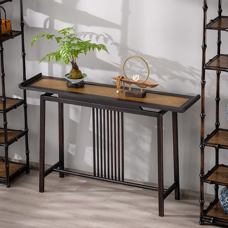 New Chinese Style Entrance Rack Living Room Table End View Table Antique Simple Small Table Table for Desk Hall Cabinet Wall Narrow Table
