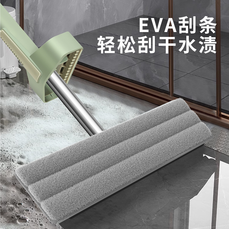 一件代发家用免手洗懒人拖把折叠桶墩布干湿两用地砖一拖净大面板