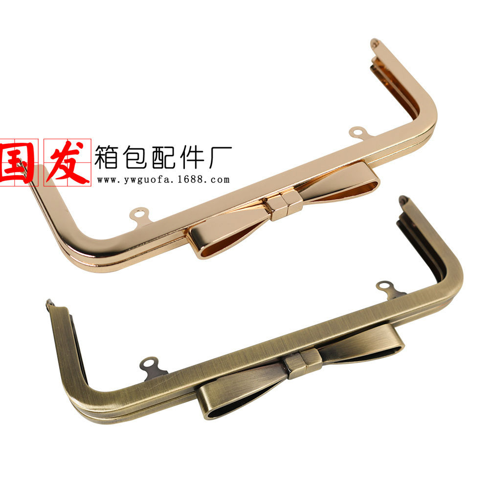 [Nuevo producto] agujero de tornillo 20cm cuadrado brillante sin agujero boca de arco de oro mano agujero accesorios de bolsa