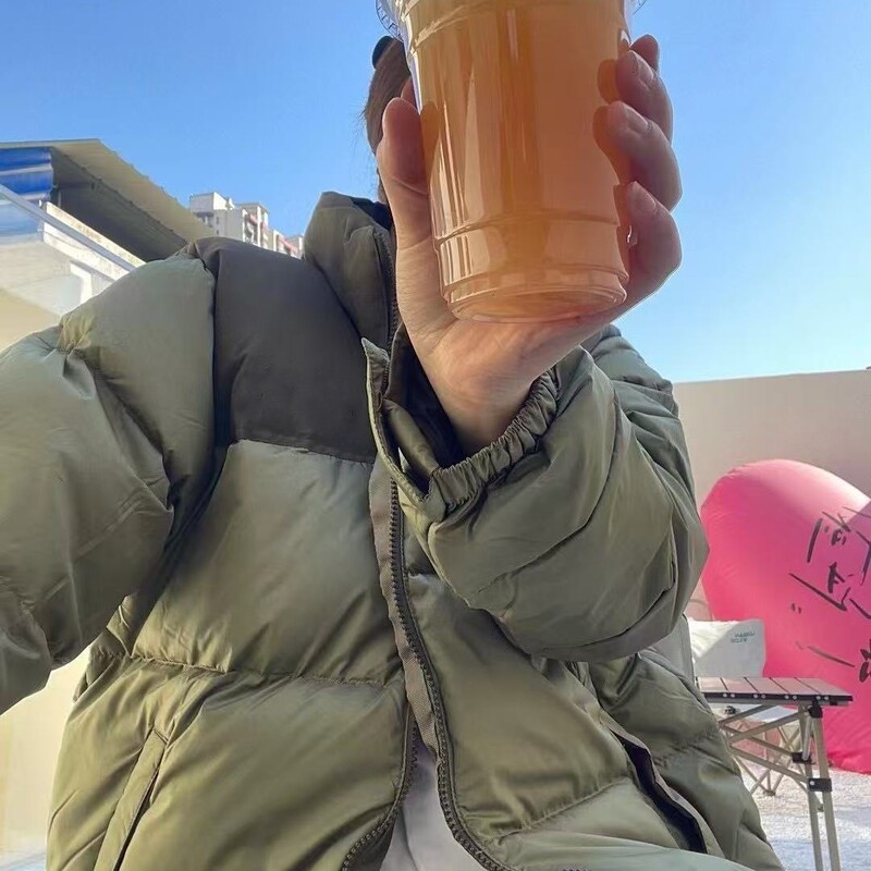 Putian North Face Tnf1996 Unisex Fluffy White Duck down Embroidered Couple's Jacket Thickened Warm down Coat