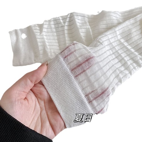 Women's Knee-High White Tights with Ruffles Korean Style Women's Knee-High Socks Instagram Trendy Black Socks for Autumn/Winter Postpartum Long Socks