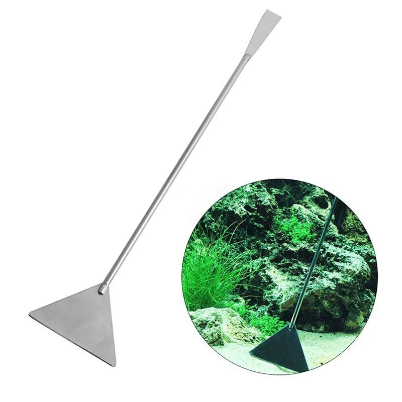 Yangjiang Factory Прямая продажа травяной цилиндр Pingsha лопата аквариум шпатель Pingsha лопата 430 из нержавеющей стали Pingsha лопата для бритья водорослей