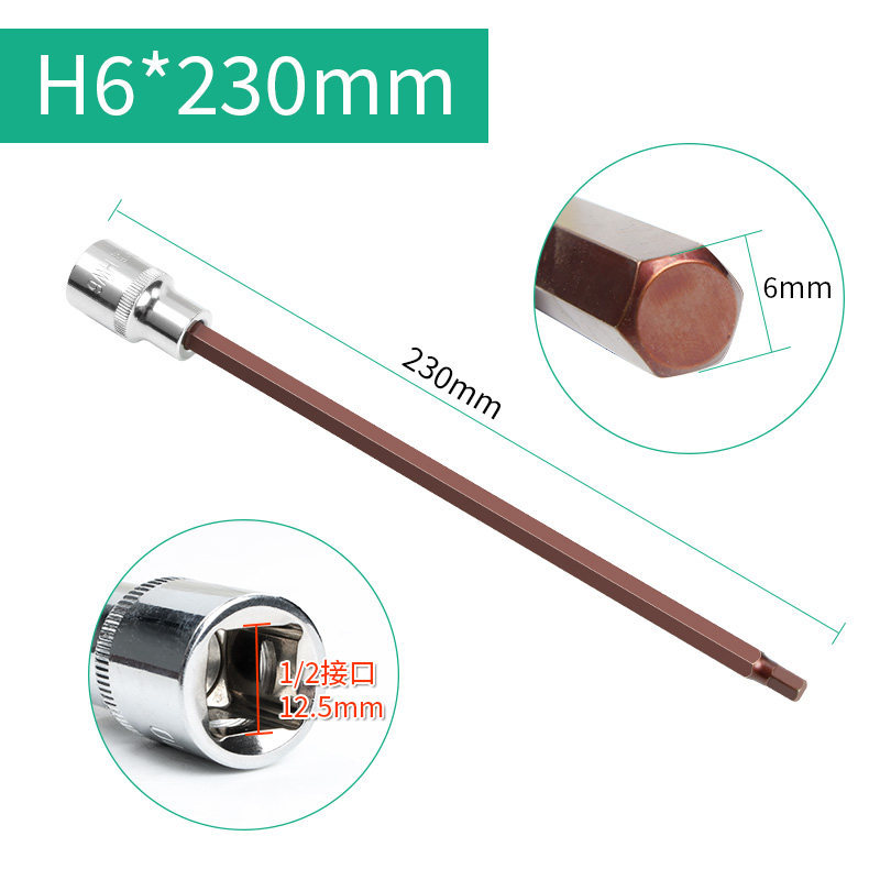 Hexagonal H6 230 mm de largo