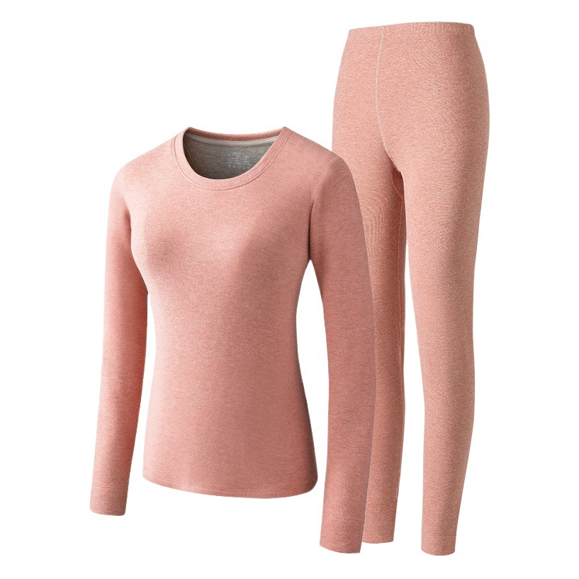 Meiya bishan de Cachemira de seda de invierno de las mujeres traje de ropa interior térmica de lana forrada engrosada calefacción base traje en stock