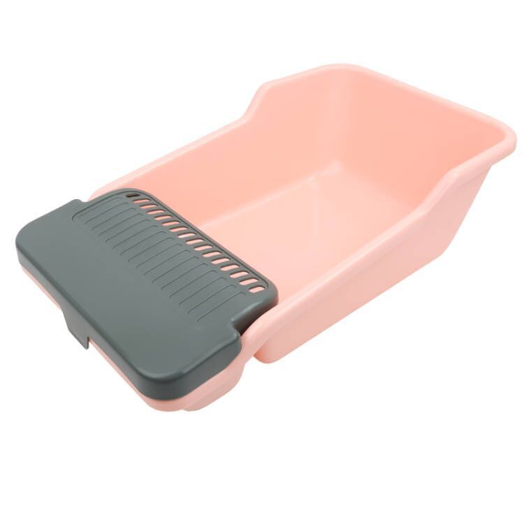 Boîte à litière pour chat rose / 93844