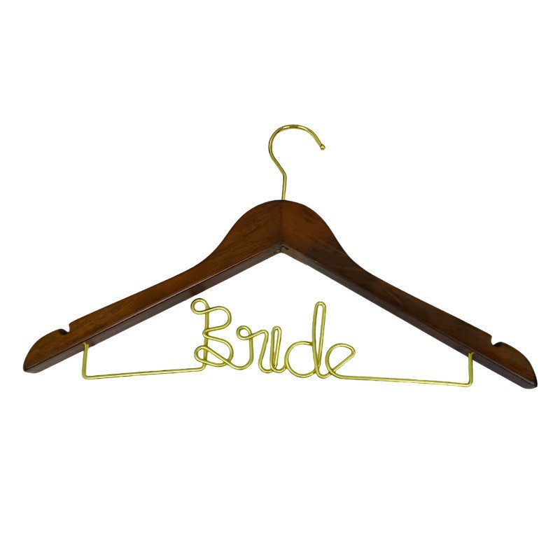 월넛 옷걸이 BRIDE 골드