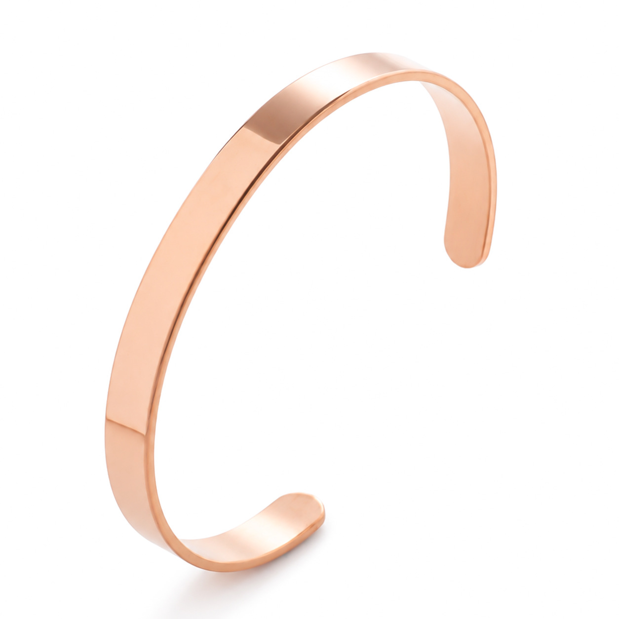 Pulseras de pareja populares europeas y americanas, joyería de metal con superficie lisa, magnética, ajustable y de extremo abierto para hombres y mujeres.