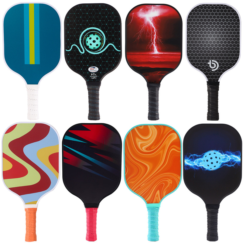 Cross-Border Factory Direct Sales of Fiberglass Pickleball Rackets, Fashionable Leisure Sets, Carbon Fiber Honeycomb Pickleball Rackets