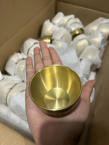 Pure brass rice jar Baifu cylinder cornucopia desktop small ornaments ashtray study room decoration Yiwu manufacturer wholesale