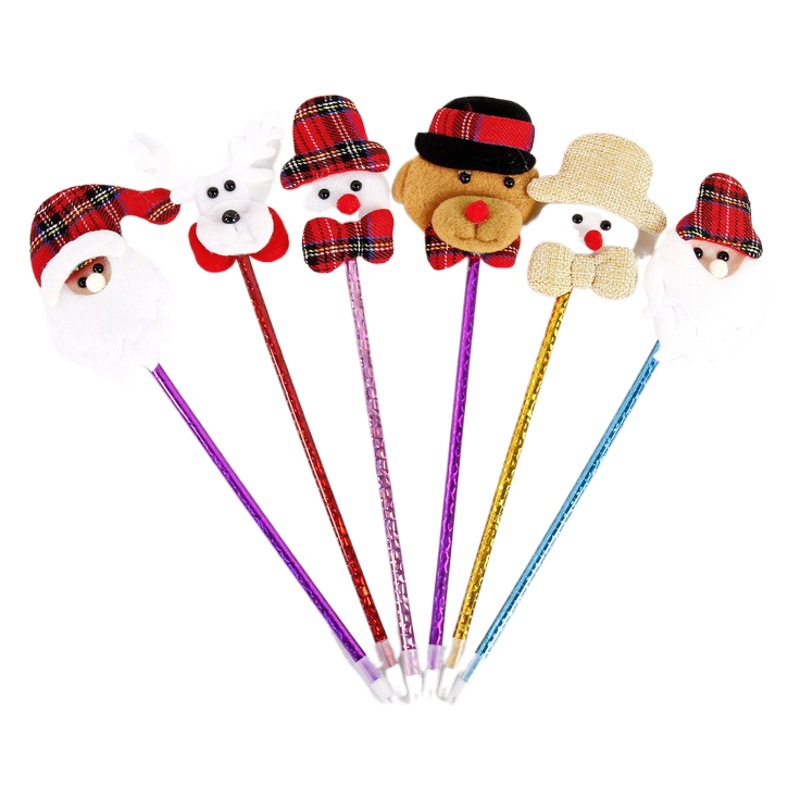 Decoraciones navideñas papelería de oficina creativo bolígrafo de Navidad niños estudiante regalo Premio al por mayor