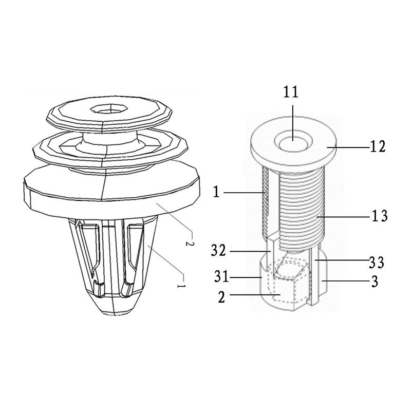 Adecuado para Honda Mercedes-Benz coche hebilla clip interior techo accesorios plástico remache nylon puerta panel clavo