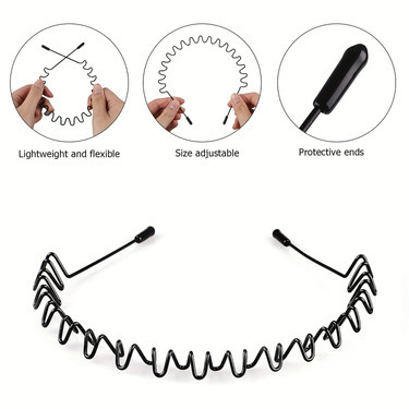 Men's Headband Trendy Invisible Hair Control Band Korea Face Washing Exercise Headband Back of Head Invisible Hair Control Women