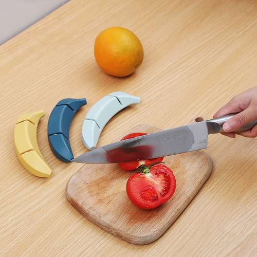 Knife sharpener home kitchen creative banana whetstone two-stage sharpening tool quick sharpening kitchen knife sharpening scissors artifact