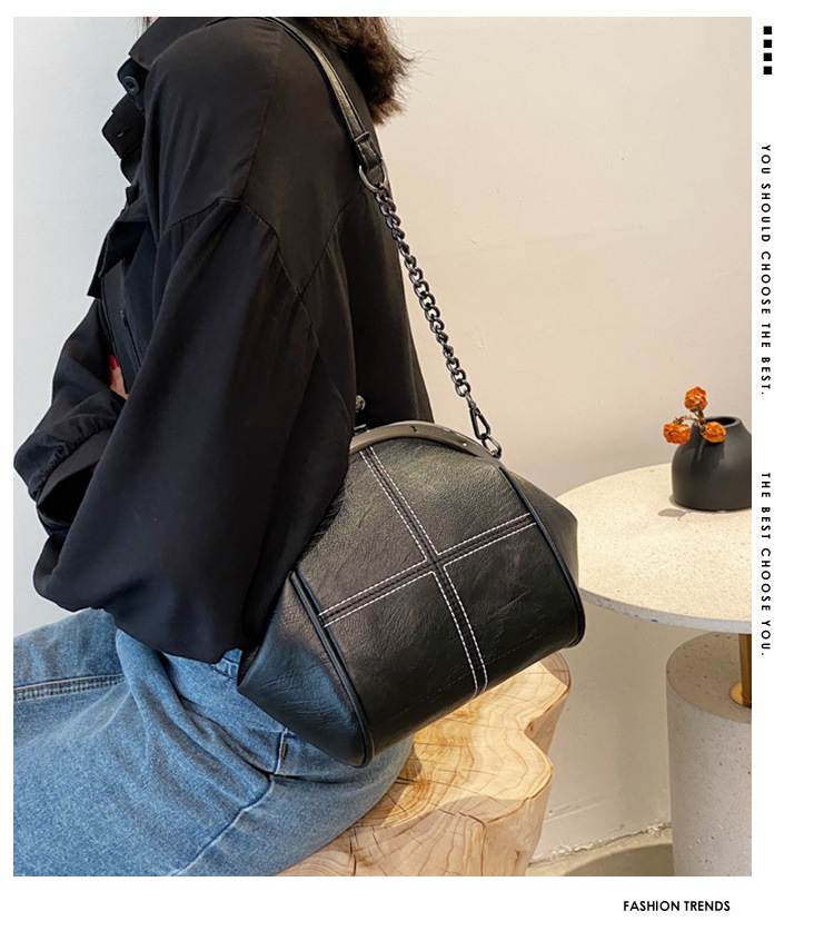 New Solid Color Simple Shell Bag Large Capacity Handheld Zero Wallet Fashion Chain Diagonal Cross Shoulder Phone Bag_voghion.com