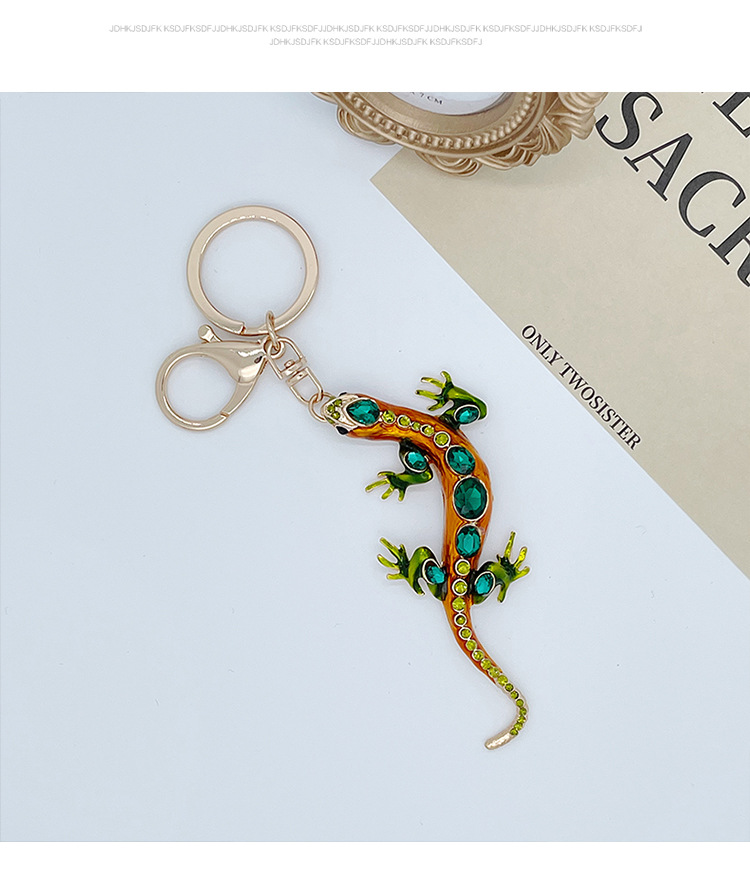 Modern Style Style Modern Style Lizard Alloy Men's Bag Pendant Keychain