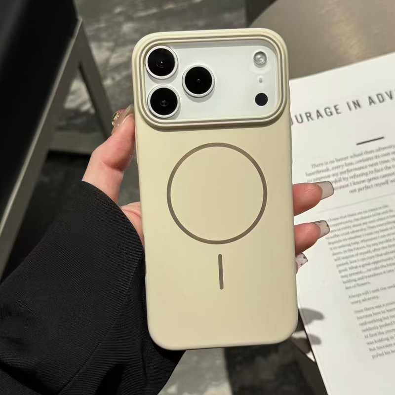 跨境iPhone17PROMAX柔润肤感磁吸手机壳适用苹果16简约PC保护套15|undefined