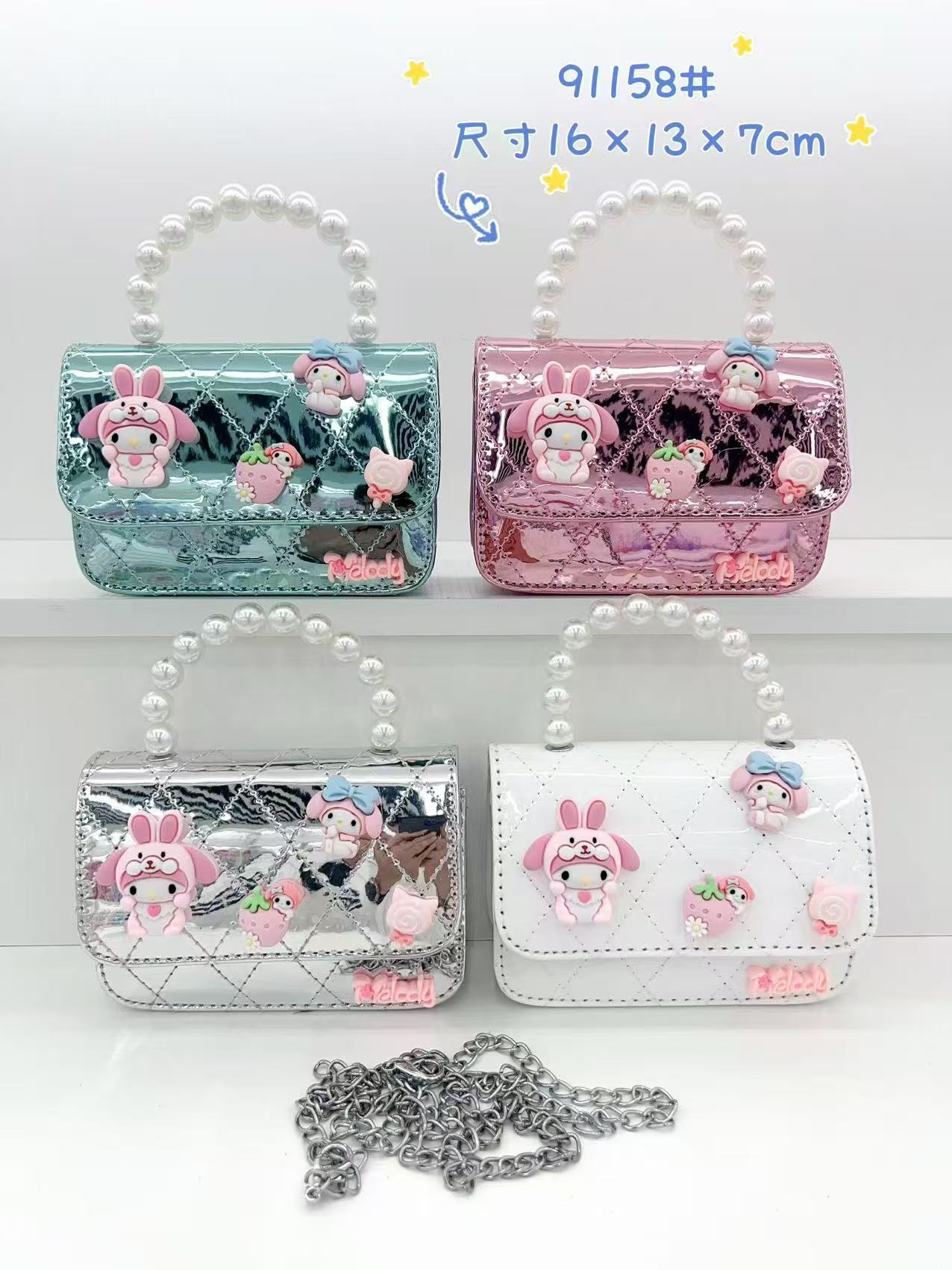 Longo Grace arco bolso de hombro de niñas cambio bolso de mochila de moda bolso infantil nuevo bolso de perlas de niñas