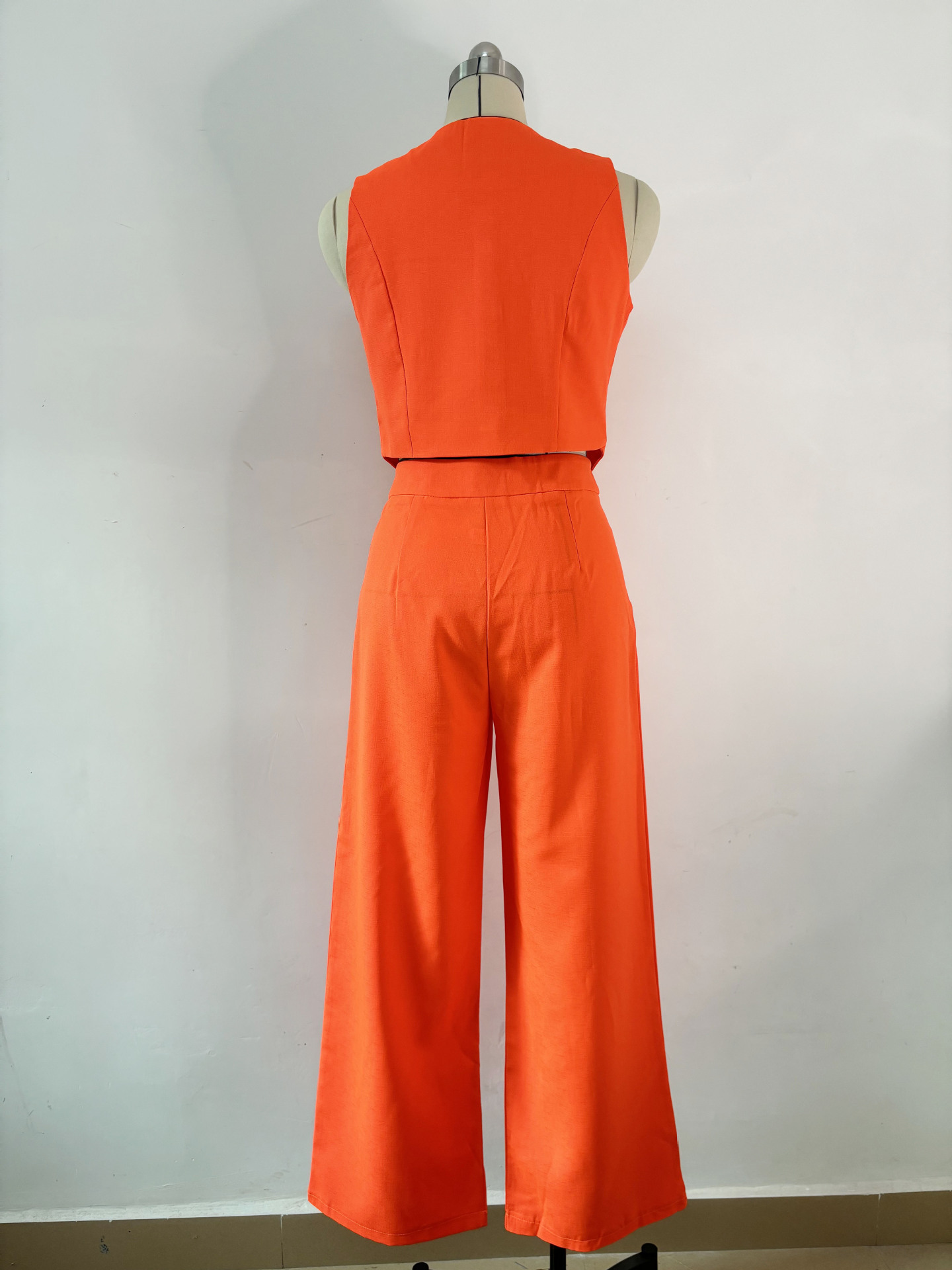 420g Weight Sleeveless Sleeve Length Spandex, Polyester Fabric Type Pant Co-ord Set Sets Type 2 Pieces Set Quantity Daily Occasion U Neck Neckline Regular Fit Fit Type Solid Color Pattern Summer Season Women's Gender Button Design Streetwear Style Daily Women's Streetwear Solid Color Spandex Polyester Button Pant Co-ord Set Pants Sets 6